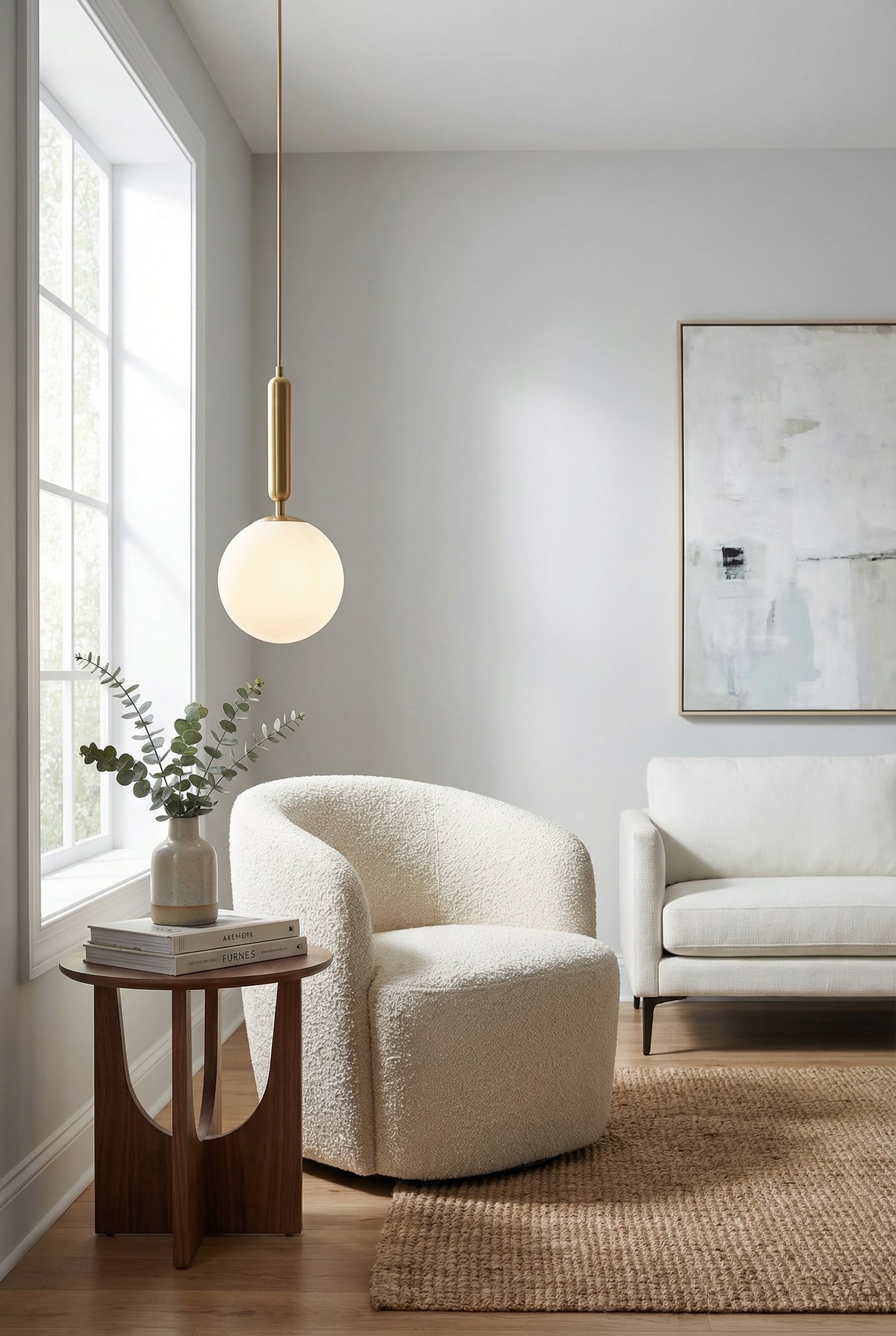 Modern Nordic Glass Globe Pendant Light