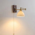 Nordic Ceramic Dome Wall Lamp with Brass Arm