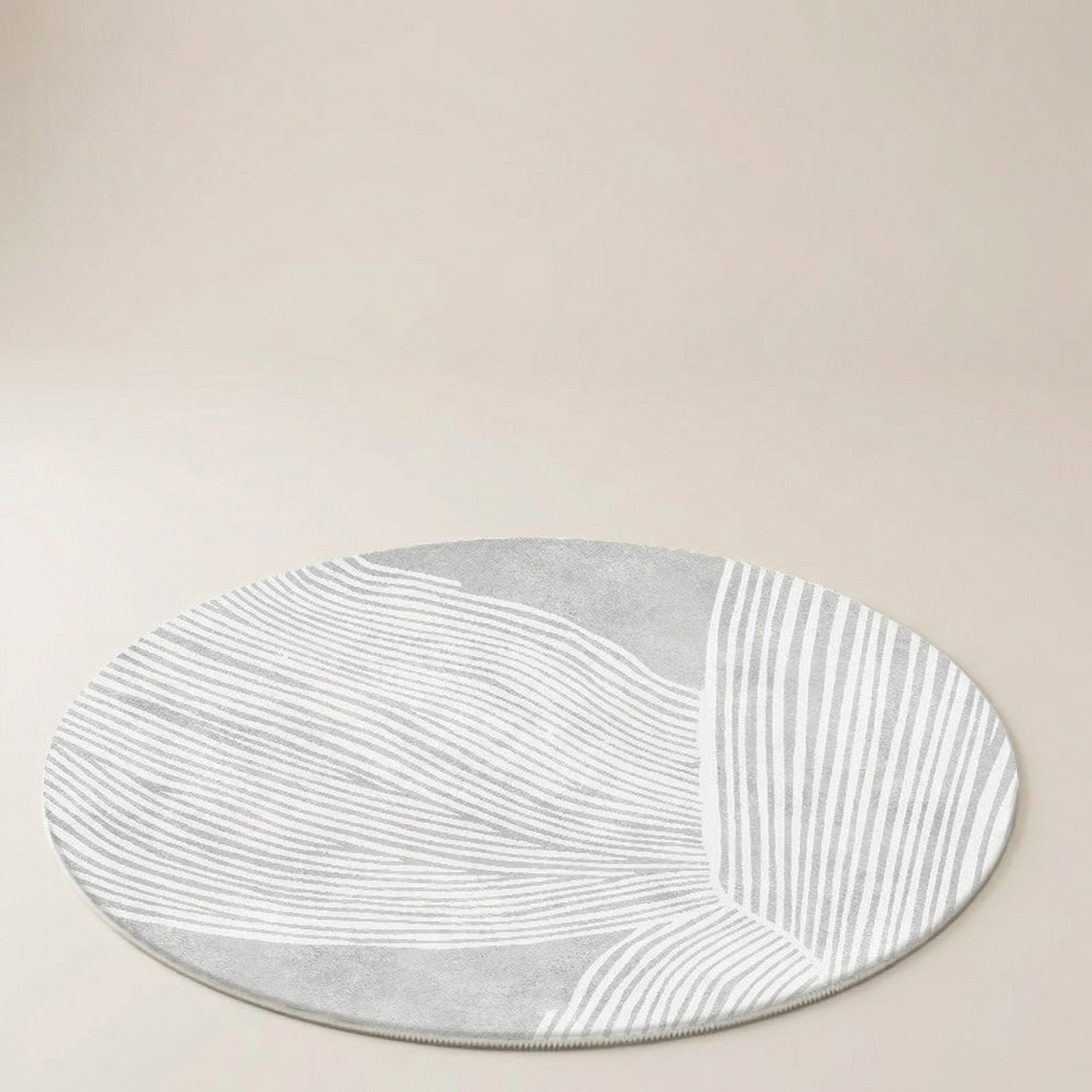 Round Cashmere Area Rug – Modern Soft Floor Carpet for Living Room, Bedroom & Home Office Chair Mat