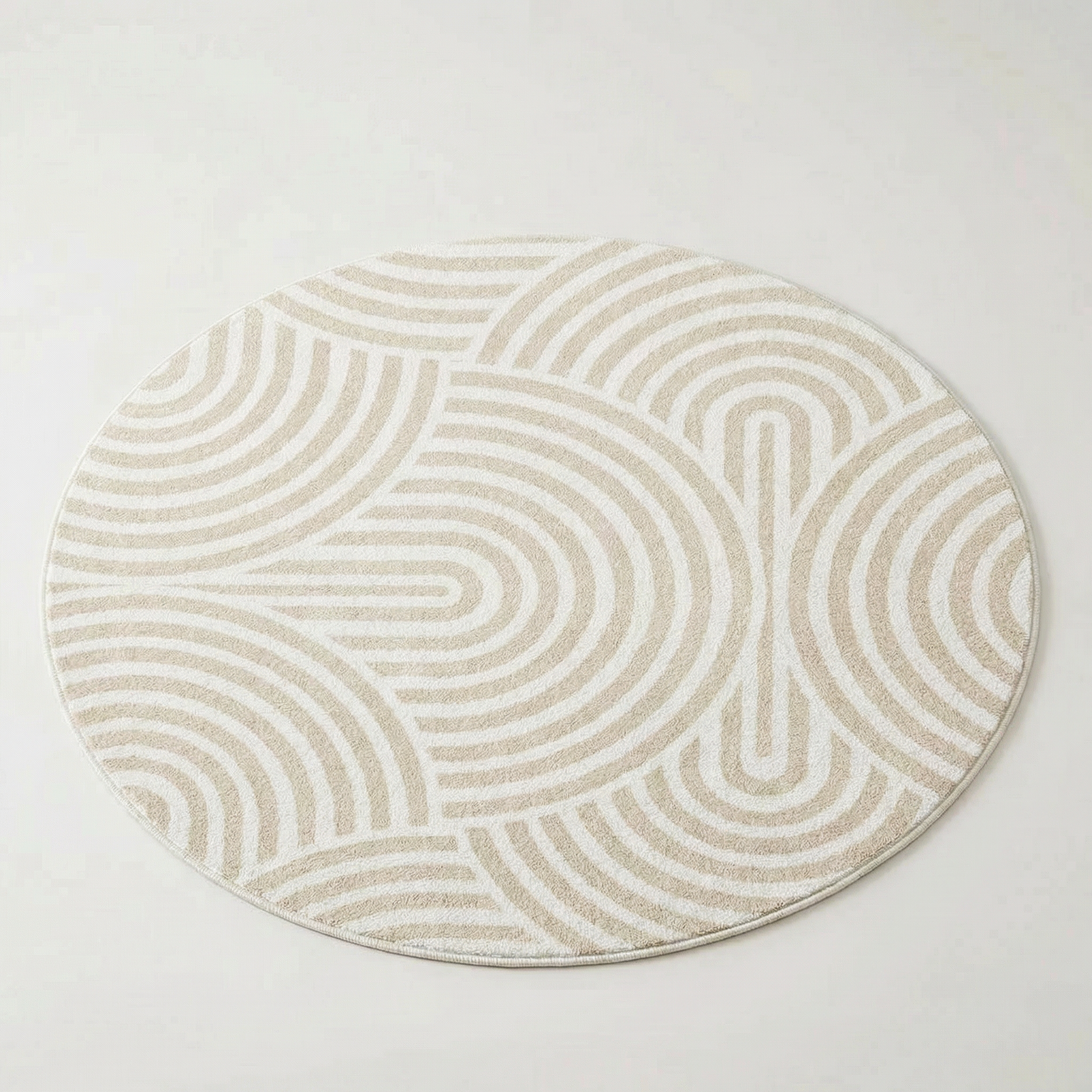 Round Cashmere Area Rug – Modern Soft Floor Carpet for Living Room, Bedroom & Home Office Chair Mat