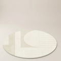 Round Cashmere Area Rug – Modern Soft Floor Carpet for Living Room, Bedroom & Home Office Chair Mat